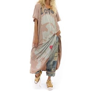 Magnolia Pearl Massabielle Tee Shirt Maxi Dress OSFM 100% Cotton